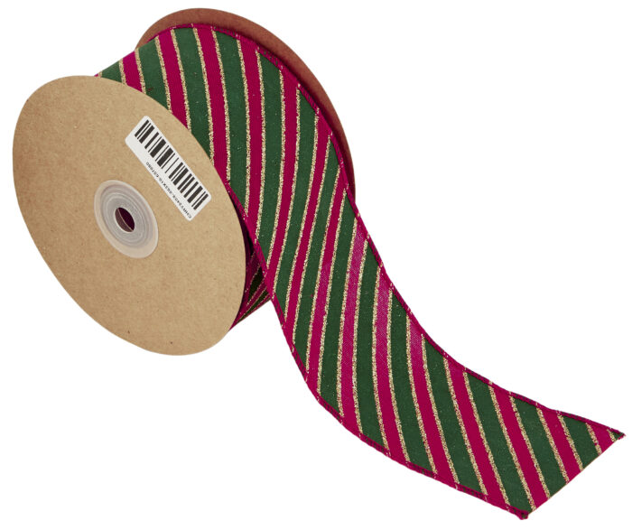 ΚΟΡΔΕΛΑ ΡΙΓΕ ME ΣΥΡΜΑ  63MMX10MET GREEN D-RED-GOLD MET - Image 1